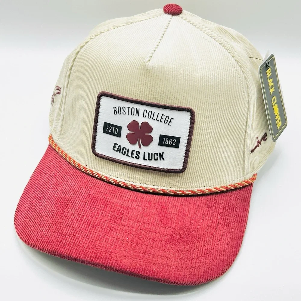 Boston College Eagles Black Clover Corduroy 2-Tone Hat Cap Snapback Adjustable